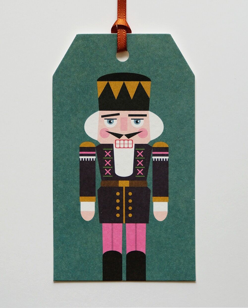 Geschenkanhänger Nutcracker, mit Seidenband