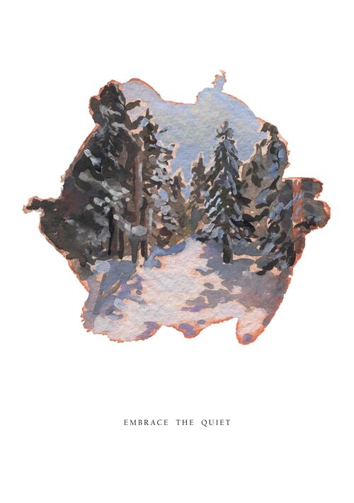 Embrace the quiet 'fine-art print on bamboo paper - a5