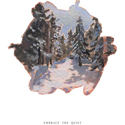Embrace the quiet 'fine-art print on bamboo paper - a5