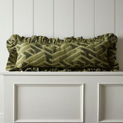 Labyrinth Lumbar Olive Cushion