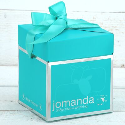 Caja emergente con la marca Jomanda
