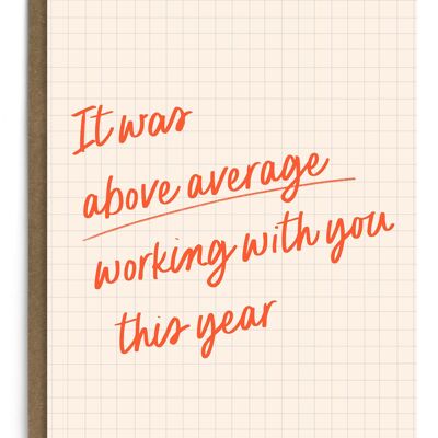 Above Average Christmas Card | Christmas Card for Coworker