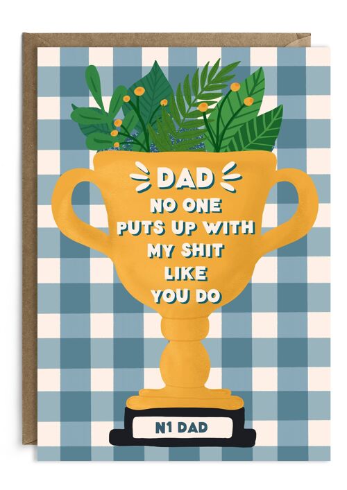 Best Dad Gold Cup | Father's Day card | Dad Birthday Card