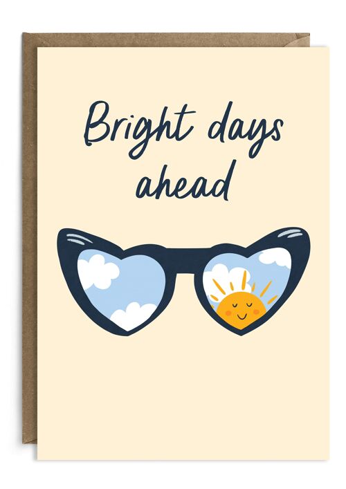 Bright Days Ahead | Get Well Soon Card | Encouragement Card