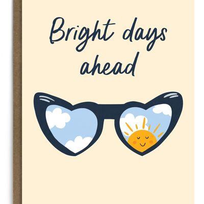 Bright Days Ahead | Get Well Soon Card | Encouragement Card