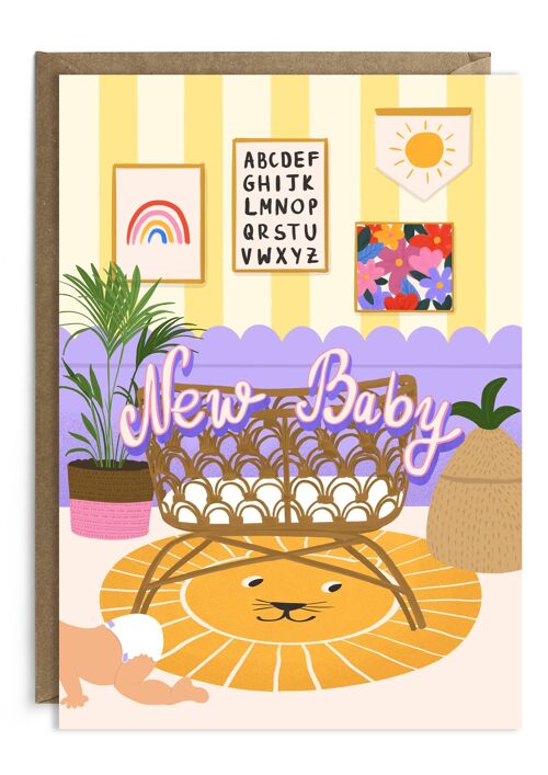 Bright New Baby Card | Gender-Neutral Baby Card | Unisex