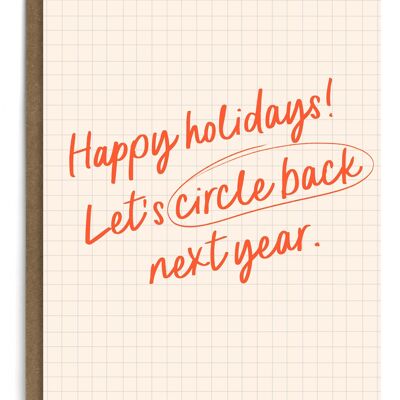 Circle Back | Funny Christmas Card for Coworkers | Holiday