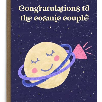 Couple Cosmique | Carte de fiançailles | Carte de mariage | Même sexe