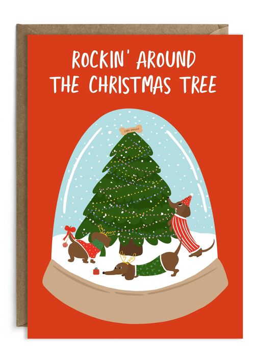 Dachshund Christmas Card | Holiday Card | Seasonal Card