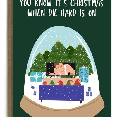 Stirb langsam lustige Weihnachtskarte | Feiertagskarte | Saisonal