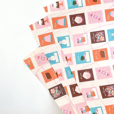 Carta da regalo natalizia con posta lumaca | Confezione regalo stagionale