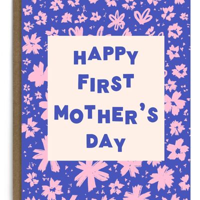 First Mother's Day Card | New Mum Card | Typography | Floral