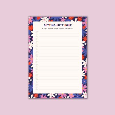 Flowers A5 To-Do List NotePad