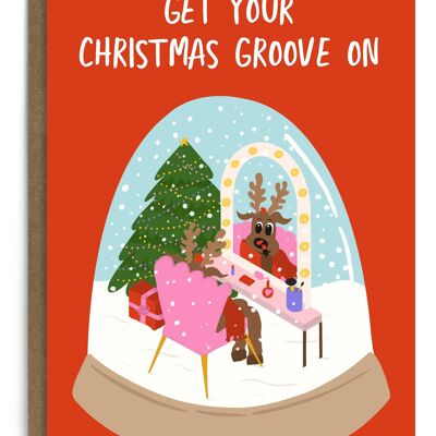 Ottieni il tuo Groove di Natale | Cartolina di Natale | Carta di vacanza
