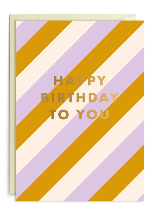 Happy Birthday To You | Gold Foil