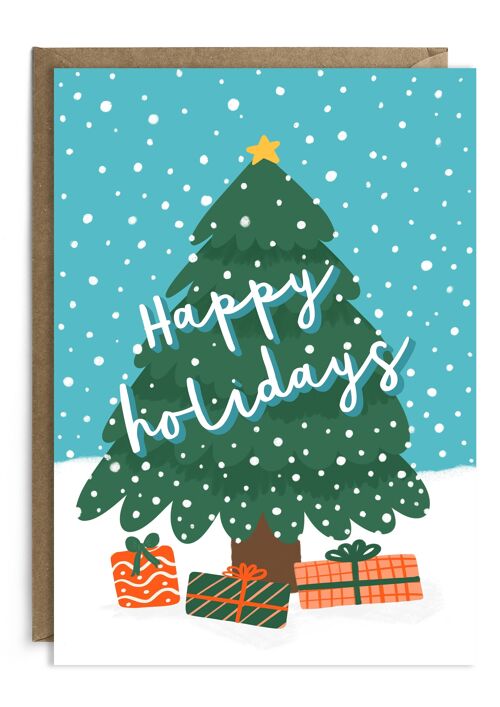 Happy Holidays Christmas Card | Seasonal Card | Festive
