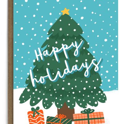 Happy Holidays Christmas Card | Seasonal Card | Festive