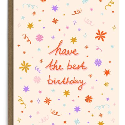 tenga la mejor tarjeta de cumpleaños | tarjeta de cumpleaños femenina | Para ella