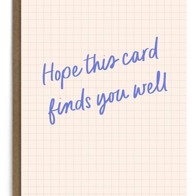 Espero que esta tarjeta te encuentre bien | pensando en ti | compañero de trabajo
