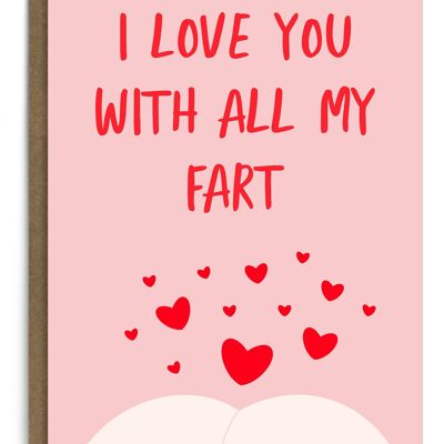 Je t'aime de tout mon F*rt | Carte Saint Valentin | Aimer