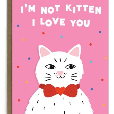 Je ne suis pas chaton | Carte Saint Valentin | Carte d'anniversaire