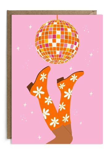 Carte disco marguerite | Carte de vœux | Carte d'anniversaire féminine 1