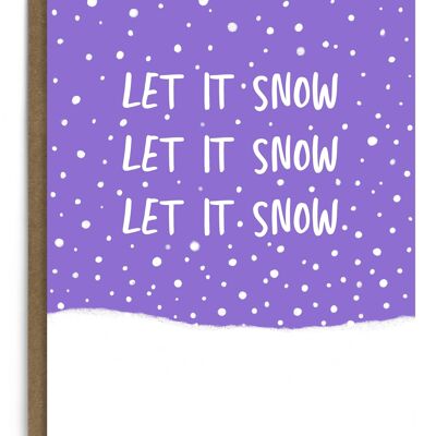 Biglietto natalizio Let It Snow | Carta di vacanza | Carta stagionale