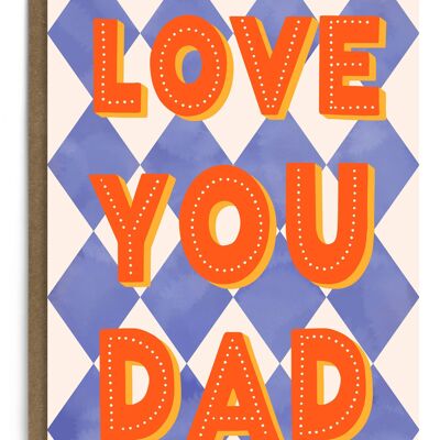 amo papá tarjeta | Tarjeta Día del Padre | Tarjeta de cumpleaños de papá