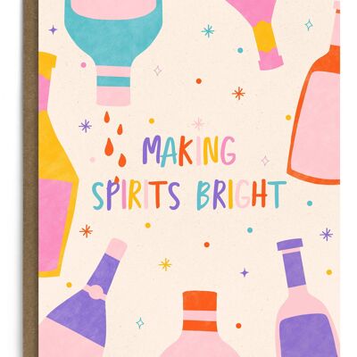 Making Spirits Bright Christmas Card | Holiday Card | Jolly