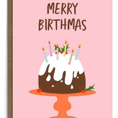 Feliz cumpleaños | Tarjeta de cumpleaños de Navidad | Tarjeta de Navidad