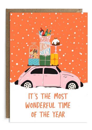 Carte de Noël de temps le plus merveilleux | Carte de vacances | Saisonnier 1