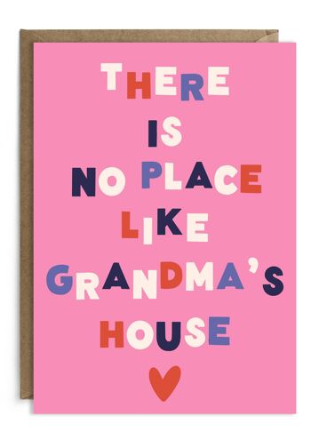 Aucun endroit comme la maison de grand-mère | Carte grand-mère | Fête des mères 1