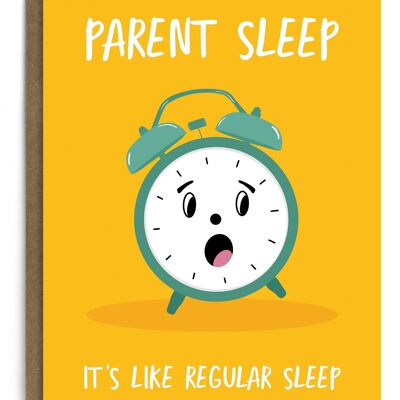 Parent Sleep New Baby Card | Carte de nouveau parent mignon et drôle