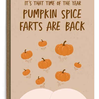 Pumpkin Spice Farts | Funny Halloween Card | Fall | Autumn