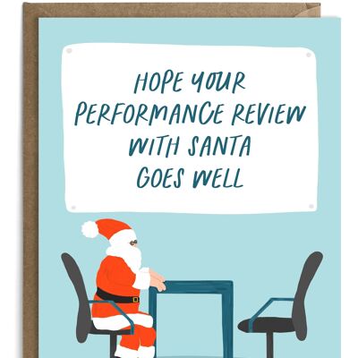 Santa Perf Review | Christmas Card for Coworkers | Seasonal