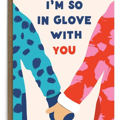 In Handschuh mit Ihnen | Valentinstag-Karte | Jubiläumskarte