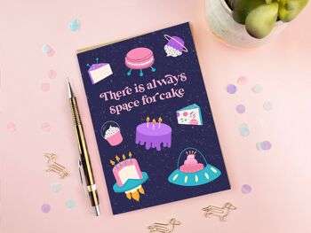 Espace pour la carte d'anniversaire de gâteau | Carte Espace | Anniversaire d'enfant 2