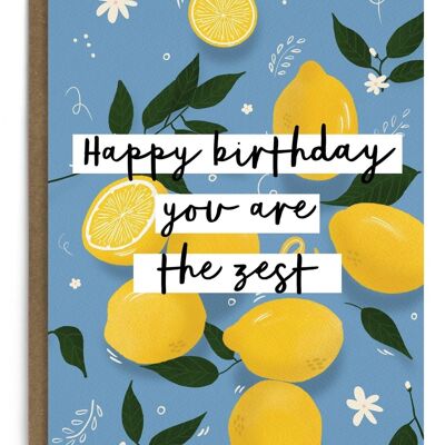 You are the Zest Funny Birthday Card | Pun Birthday Card