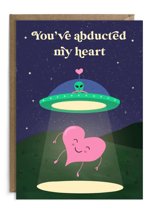 You've Abducted My Heart Card | Love Card | Anniversary Card