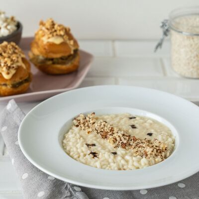 La cena piemontese: bigné ripieni e risotto al castelmagno