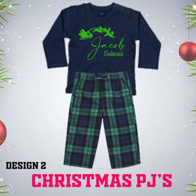 Christmas PJ's I Believe ... Baby Sizes