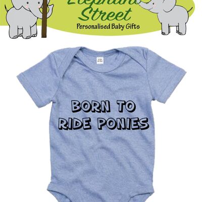 Born To Ride Ponies... Baby Vest