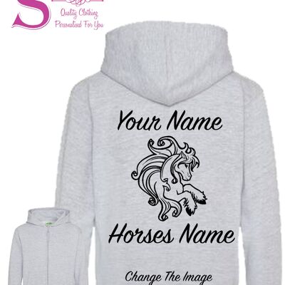 Childs Personalised Zip Hoodie