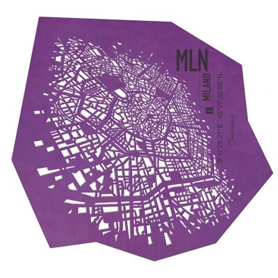 Mailand| H 53 - B 49 | Limitierte Auflage - Violett