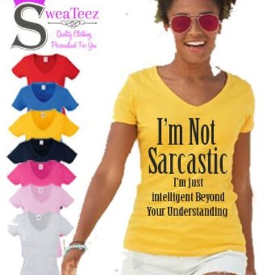 Im not sarcastic.. slogan t shirt YELLOW
