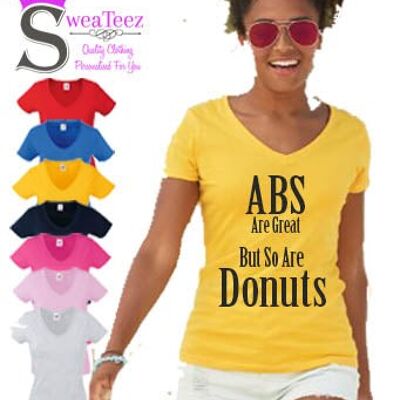 Abs are great slogan t shirt YELLOW