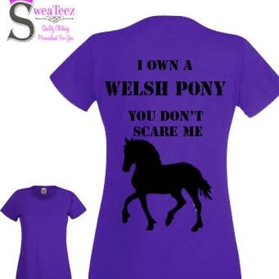 I Own a Welsh Pony You don't scare me ... Lady Fit Round Neck T shirt
