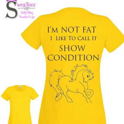 I'm Not Fat ... Lady Fit Round Neck T shirt