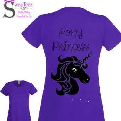 Pony Princess ... Lady Fit Round Neck T shirt