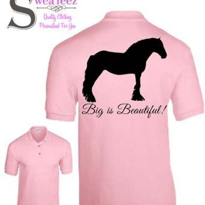 Big is Beautiful ....Adults Polo Shirt Black